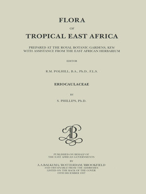 cover image of Flora of Tropical East Africa--Eriocaulaceae (1997)